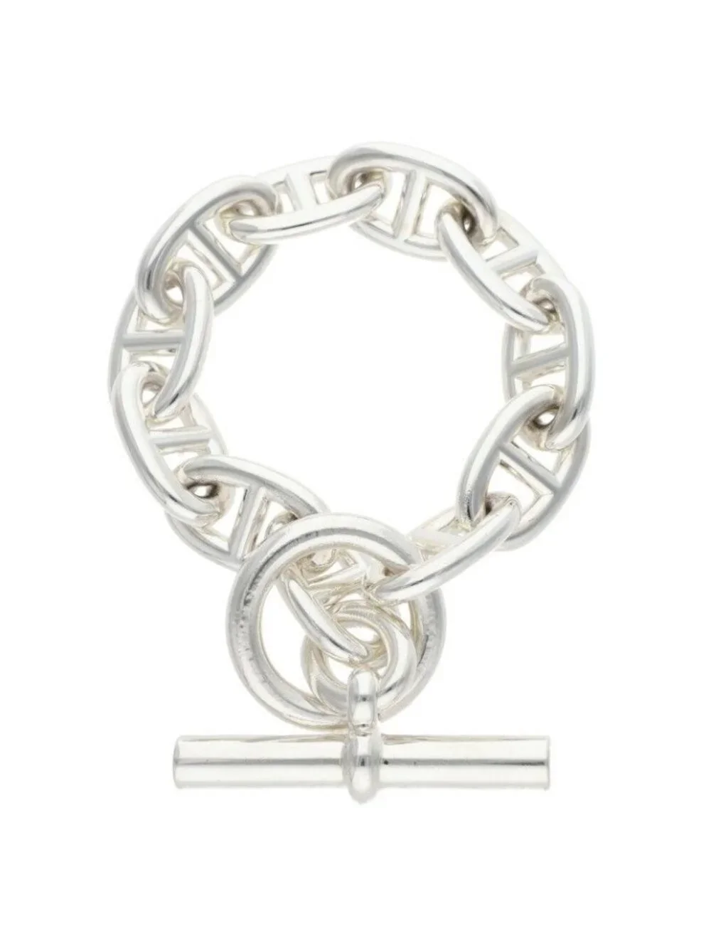 Hermes Chaine D'ancre TGM Silver Bracelet